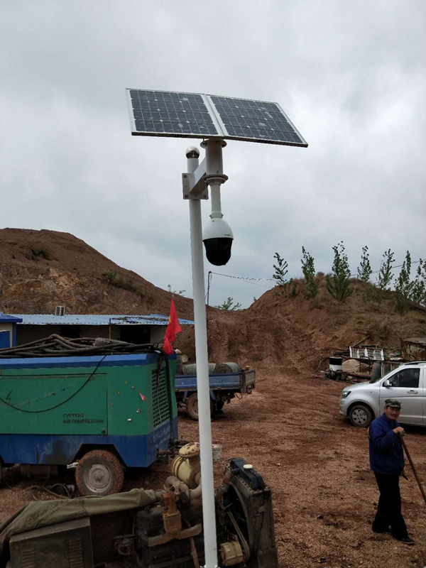 Solar wireless monitoring system for project site