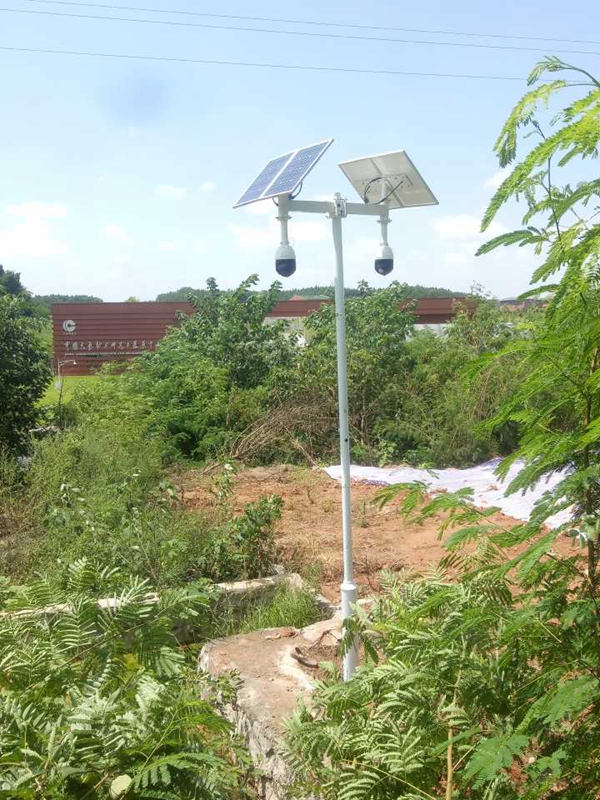 Solar wireless monitoring system for public security and joint defense in plant area