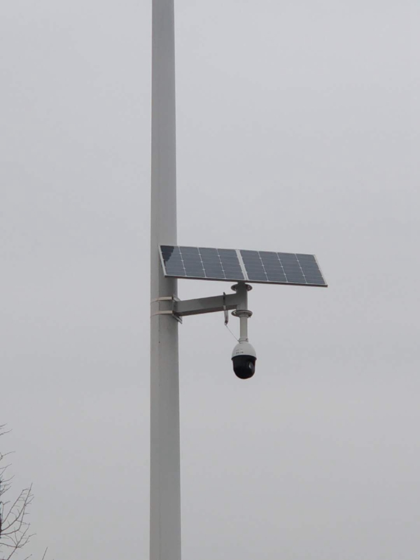 Wireless solar monitoring system for safe city