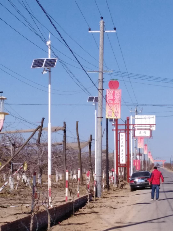 陕西咸阳新农村建设用OKEYSET太阳能无线监控一体机
