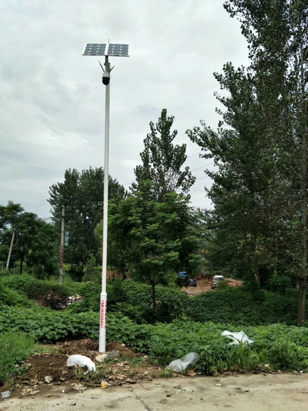 河南周口平安农村用 OKEYSET 太阳能无线监控一体机