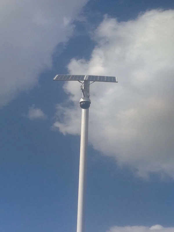 Okeyset solar wireless monitoring integrated machine for public security joint defense along Dalian coastline