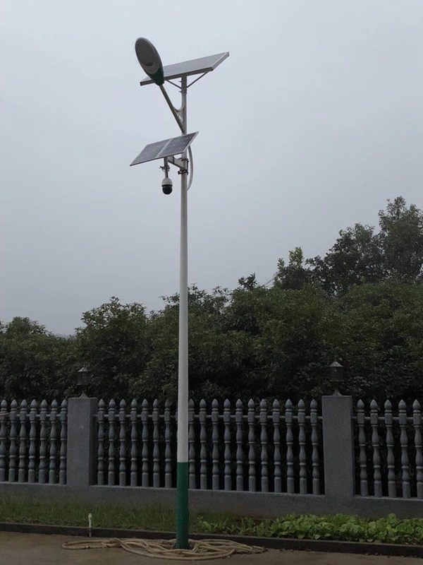 深圳智慧路灯治安联防用 OKEYSET 太阳能无线监控一体机