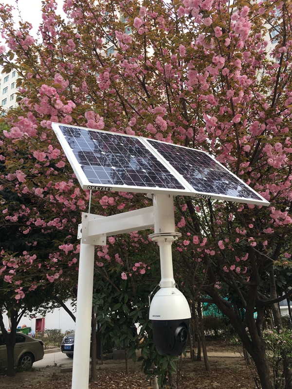 OKeyset solar wireless monitoring integrated machine for Xi'an smart community in Shaanxi Province