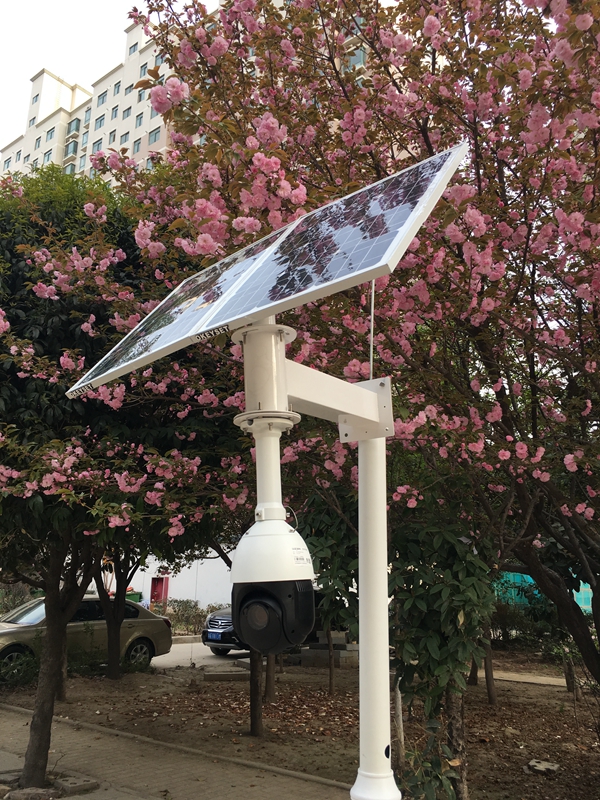 国家测绘局家属区治安联防用 OKEYSET 太阳能无线监控一体机