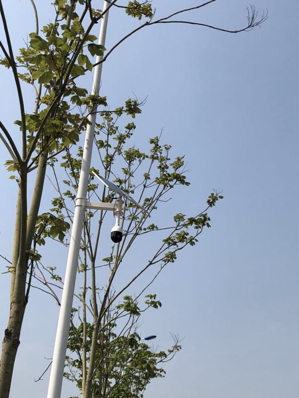 上海中冶项目工地用OKEYSET太阳能无线监控一体机