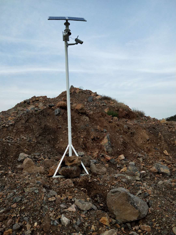 山西河津矿山用OKEYSET太阳能无线监控一体机
