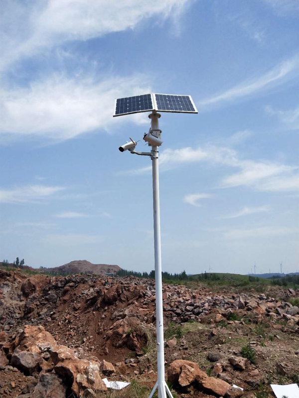 山西运城矿山用OKEYSET太阳能无线监控一体机
