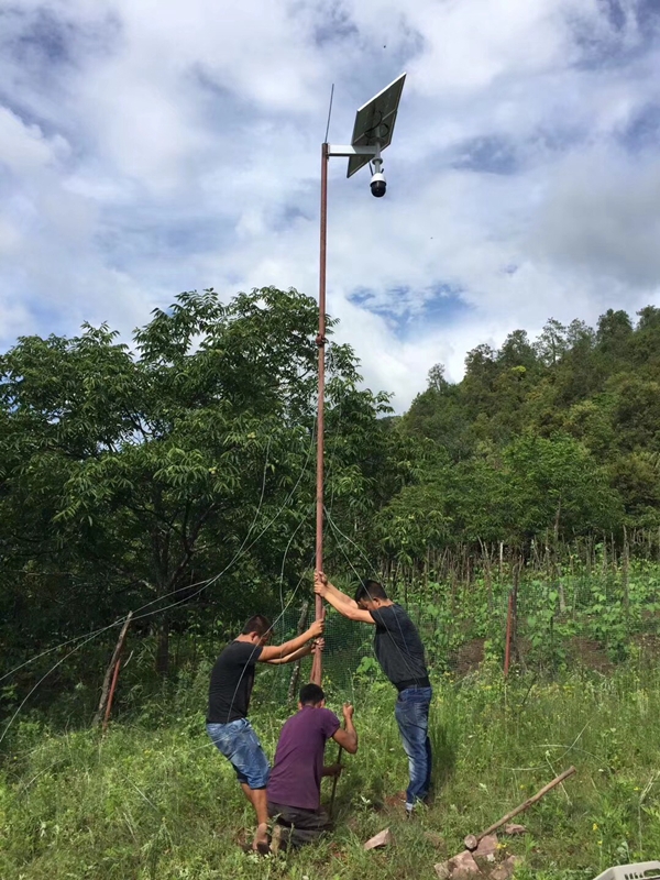 云南农业局用OKEYSET太阳能无线监控一体机