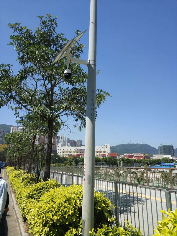深圳福田气象监测用 Okeyset 太阳能无线监控一体机