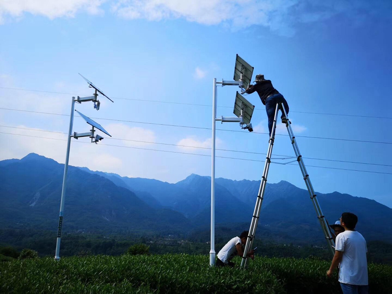 Okayset solar energy 4G integrated monitoring machine for the traceability of vegetables and agricultural products in Leshan plateau, Sichuan Province