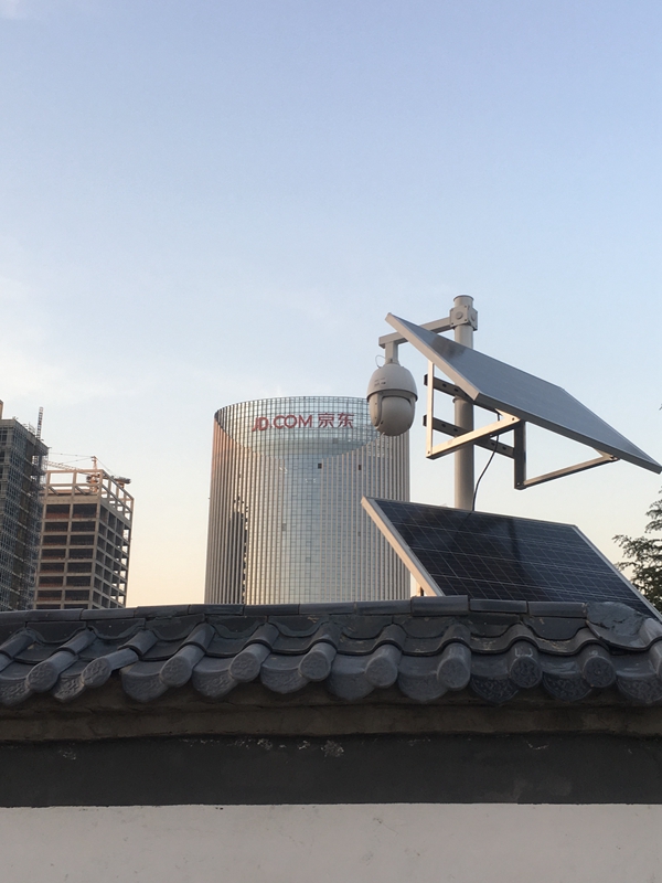 Okeyset solar energy monitoring integrated machine for public security joint defense in Xi'an Aerospace Industrial Park