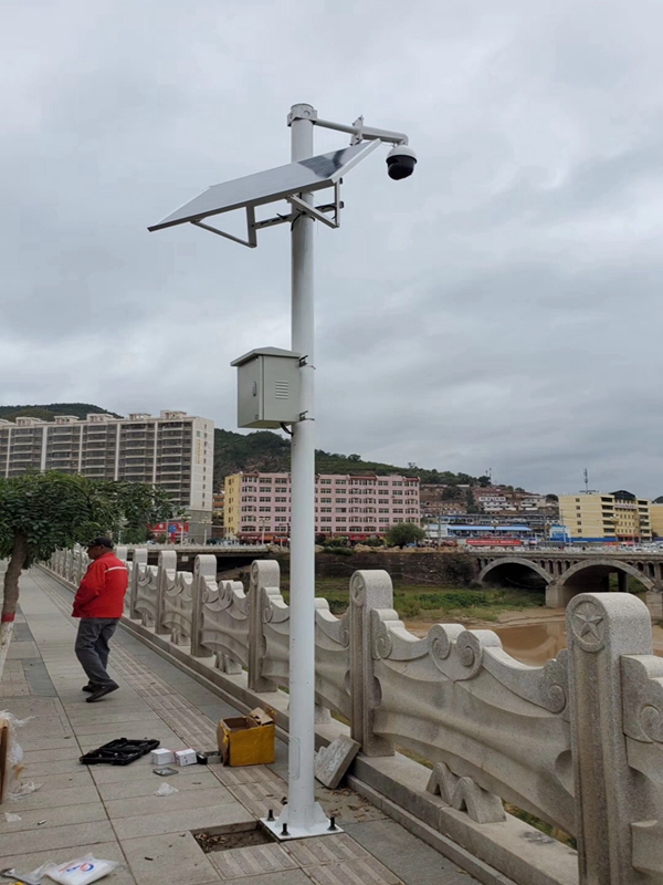 Okeyset solar 4G integrated monitoring machine for Yan'an river management in Shaanxi Province