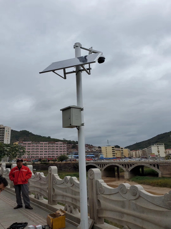 Okeyset solar 4G integrated monitoring machine for Jingbian river management in Shaanxi Province