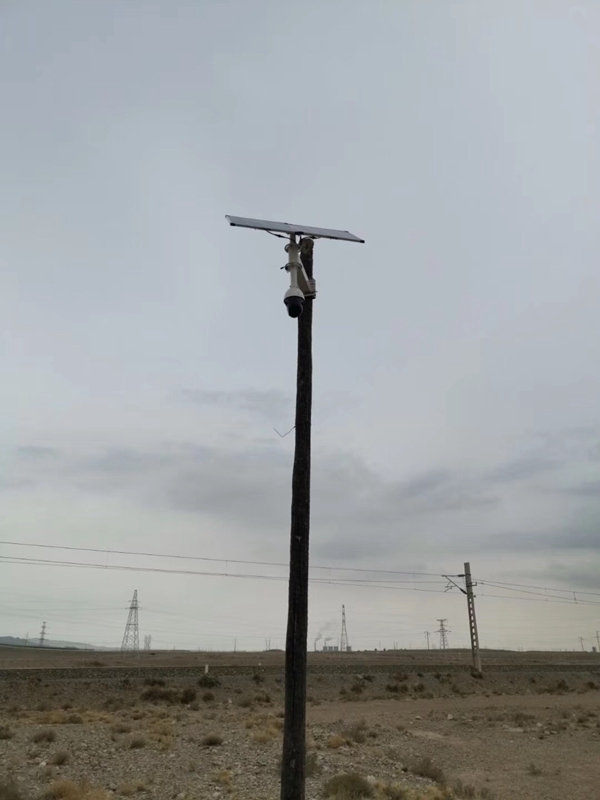 Okeyset solar energy monitoring camera for CNPC pipeline in Qingyang, Gansu Province