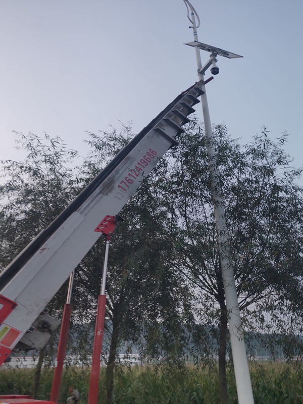 Okeyset solar energy monitoring camera for water source monitoring of public security joint defense in Yanbian, Jilin Province