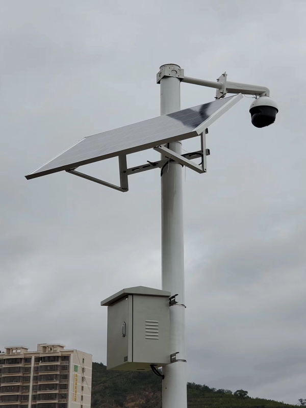 Okeyset solar energy monitoring camera for water source monitoring in Shenmu new rural area