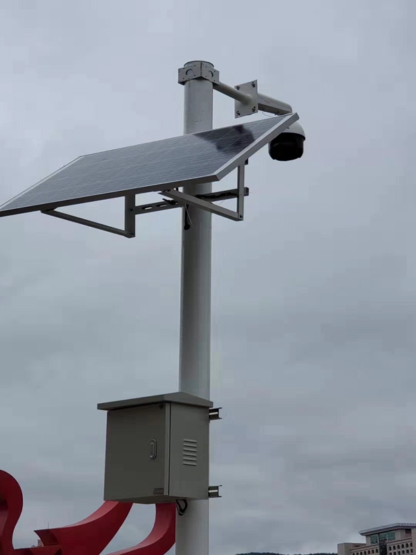 Okeyset solar energy monitoring camera for river management of the Weihe River in Heyang, Weinan, Shaanxi