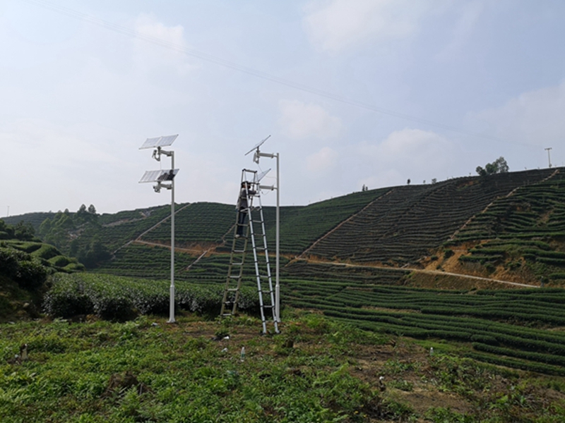 四川峨眉山高原蔬菜用okeyset太阳能监控摄像头