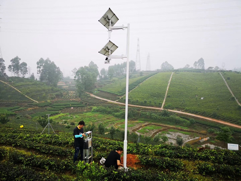 Okayset solar energy monitoring camera for Sichuan Dazhou traditional Chinese medicine base