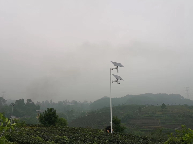 Okeyset solar energy monitoring camera for Sichuan Daxian traditional Chinese medicine base