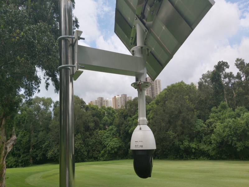 Okeyset solar camera for golf course monitoring system in Hong Kong, China