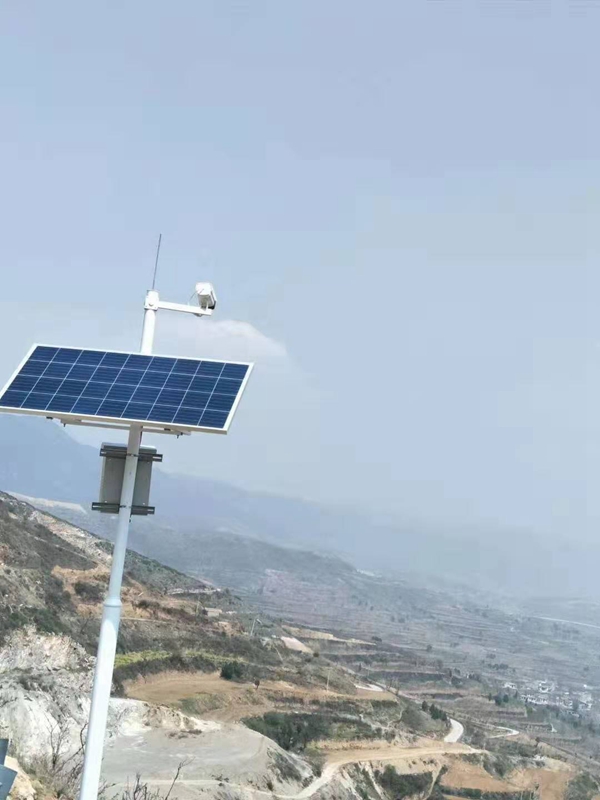 Solar energy wireless monitoring system of Jichuang technology used in Yulin mine, Shaanxi Province