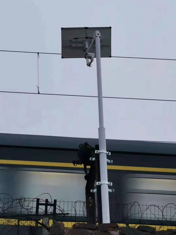 PTZ gun for solar wireless monitoring integrated machine of Jichuang technology used in Luoyang section of Henan Zhengzhou Railway Administration