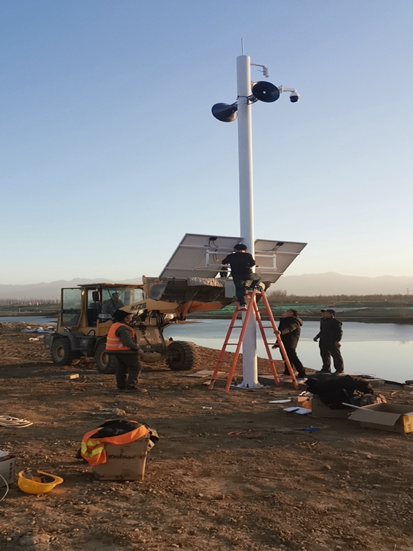 Solar energy monitoring system of Jichuang technology in drinking water source protection area of Shaanxi reservoir area