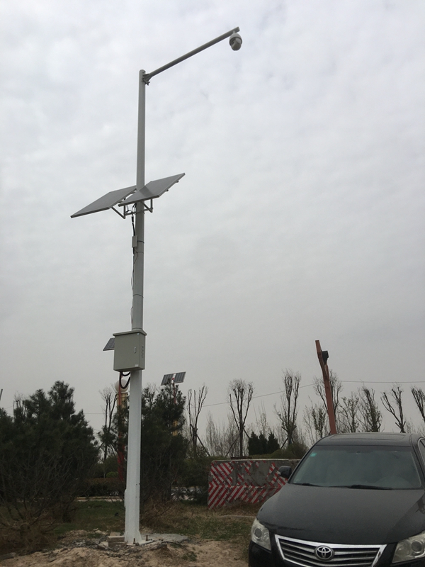 Solar wireless monitoring system of Jichuang technology for huanghuacai base in Weinan, Shaanxi