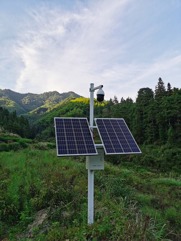Solar wireless monitoring system of Jichuang technology for Shaanxi Baoji Forestry Bureau