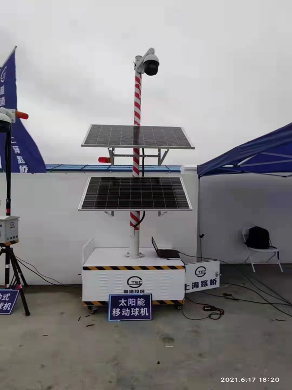 Mobile solar wireless monitoring system of Jichuang technology for Shanghai Road and Bridge