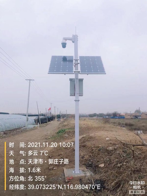 天津市京东农场智慧农业大棚用集创科技太阳能无线监控系统